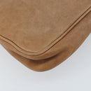 Jimmy Choo Clutch Bag Leather Beige Gold Auth 173692-16