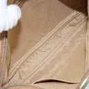 Jimmy Choo Clutch Bag Leather Beige Gold Auth 173692-10