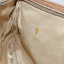 Jimmy Choo Clutch Bag Leather Beige Gold Auth 173692-11