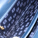 SAINT LAURENT Umhängetasche Leder Navy Gold Original 173693-16