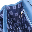 SAINT LAURENT Umhängetasche Leder Navy Gold Original 173693-18