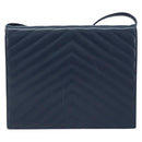 SAINT LAURENT Umhängetasche Leder Navy Gold Original 173693-3