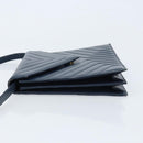 SAINT LAURENT Umhängetasche Leder Navy Gold Original 173693-5