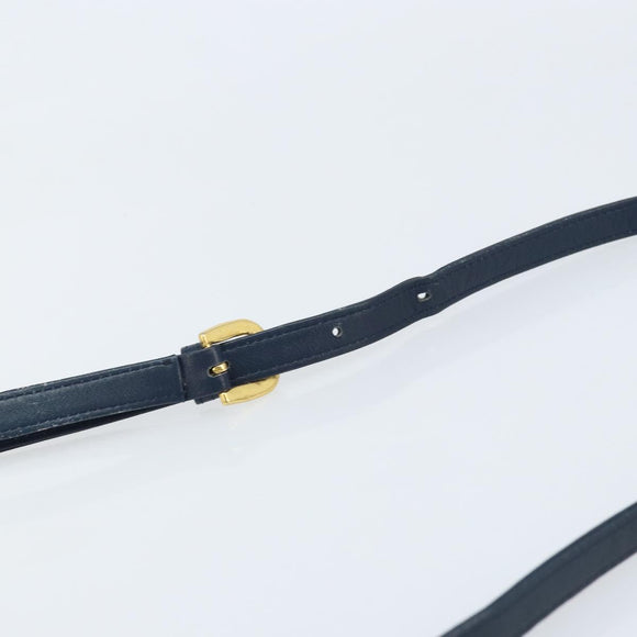 SAINT LAURENT Umhängetasche Leder Navy Gold Original 173693