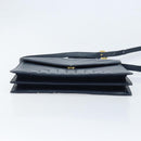 SAINT LAURENT Umhängetasche Leder Navy Gold Original 173693-9