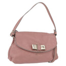 Chloe Lily Shoulder Bag Leather 2way Pink Gold Auth 173695-1