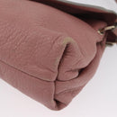 Chloe Lily Shoulder Bag Leather 2way Pink Gold Auth 173695-13
