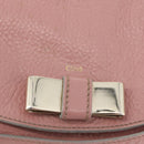 Chloe Lily Shoulder Bag Leather 2way Pink Gold Auth 173695-16