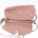 Chloe Lily Shoulder Bag Leather 2way Pink Gold Auth 173695-17
