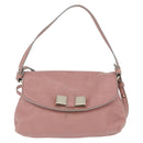 Chloe Lily Shoulder Bag Leather 2way Pink Gold Auth 173695-2