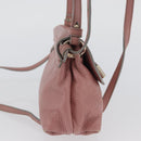 Chloe Lily Shoulder Bag Leather 2way Pink Gold Auth 173695-5