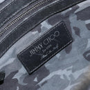 Jimmy Choo Clutch Bag Leather Brown Silver Auth 173696-14
