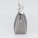 Salvatore Ferragamo Gancini Shoulder Bag PVC Leather Silver Auth 173697-3