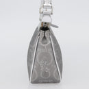 Salvatore Ferragamo Gancini Shoulder Bag PVC Leather Silver Auth 173697-4