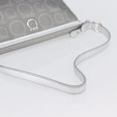 Salvatore Ferragamo Gancini Shoulder Bag PVC Leather Silver Auth 173697-8