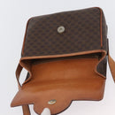 CELINE Macadam Canvas Shoulder Bag PVC Leather Brown Gold Auth 173698A-15