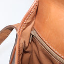 CELINE Macadam Canvas Shoulder Bag PVC Leather Brown Gold Auth 173698A-20