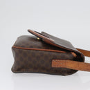 CELINE Macadam Canvas Shoulder Bag PVC Leather Brown Gold Auth 173698A-4