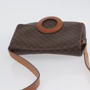 CELINE Macadam Canvas Shoulder Bag PVC Leather Brown Gold Auth 173698A-6