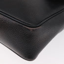 CELINE Shoulder Bag Leather Black Gold Auth 173699-14