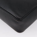 CELINE Shoulder Bag Leather Black Gold Auth 173699-16