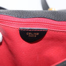 CELINE Shoulder Bag Leather Black Gold Auth 173699-19