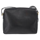 CELINE Shoulder Bag Leather Black Gold Auth 173699-2