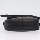 CELINE Shoulder Bag Leather Black Gold Auth 173699-5