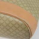 CELINE Macadam Canvas Shoulder Bag PVC Beige Gold Auth 173701-10