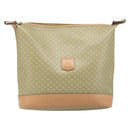 CELINE Macadam Canvas Shoulder Bag PVC Beige Gold Auth 173701-2
