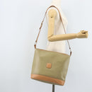 CELINE Macadam Canvas Shoulder Bag PVC Beige Gold Auth 173701-22