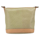 CELINE Macadam Canvas Shoulder Bag PVC Beige Gold Auth 173701-3