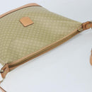 CELINE Macadam Canvas Shoulder Bag PVC Beige Gold Auth 173701-6