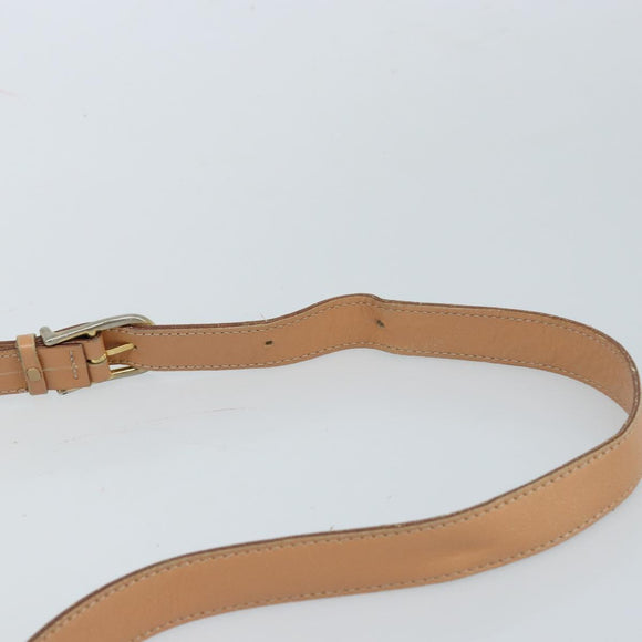 CELINE Macadam Canvas Shoulder Bag PVC Beige Gold Auth 173701