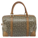 CELINE C Sulky Hand Bag PVC Beige Gold Auth 173702-2