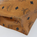 MCM Logogram Vicetos Clutch Bag PVC Leather Brown Auth 173703-11