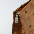 MCM Logogram Vicetos Clutch Bag PVC Leather Brown Auth 173703-14