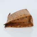 MCM Logogram Vicetos Clutch Bag PVC Leather Brown Auth 173703-5