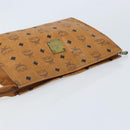 MCM Logogram Vicetos Clutch Bag PVC Leather Brown Auth 173703-6