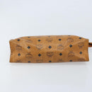 MCM Logogram Vicetos Clutch Bag PVC Leather Brown Auth 173703-7