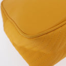 SAINT LAURENT Handtas Nylon Geel Goud Auth 173709-12
