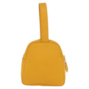 SAINT LAURENT Handtas Nylon Geel Goud Auth 173709-3