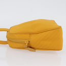 SAINT LAURENT Handtas Nylon Geel Goud Auth 173709-5
