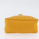 SAINT LAURENT Handtas Nylon Geel Goud Auth 173709-9