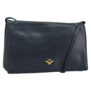 BOTTEGA VENETA Umhängetasche Leder Schwarz Gold Auth 173710-1