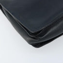 BOTTEGA VENETA Umhängetasche Leder Schwarz Gold Auth 173710-14