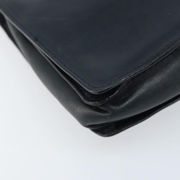 BOTTEGA VENETA Umhängetasche Leder Schwarz Gold Auth 173710