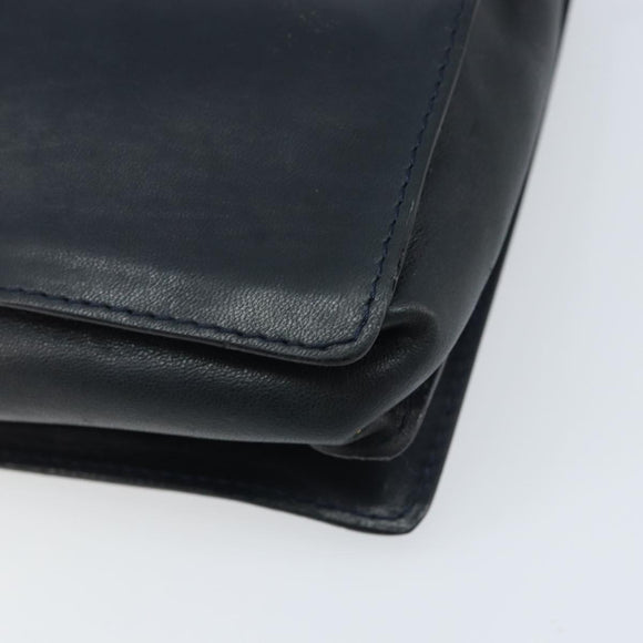 BOTTEGA VENETA Umhängetasche Leder Schwarz Gold Auth 173710