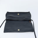 BOTTEGA VENETA Umhängetasche Leder Schwarz Gold Auth 173710-10