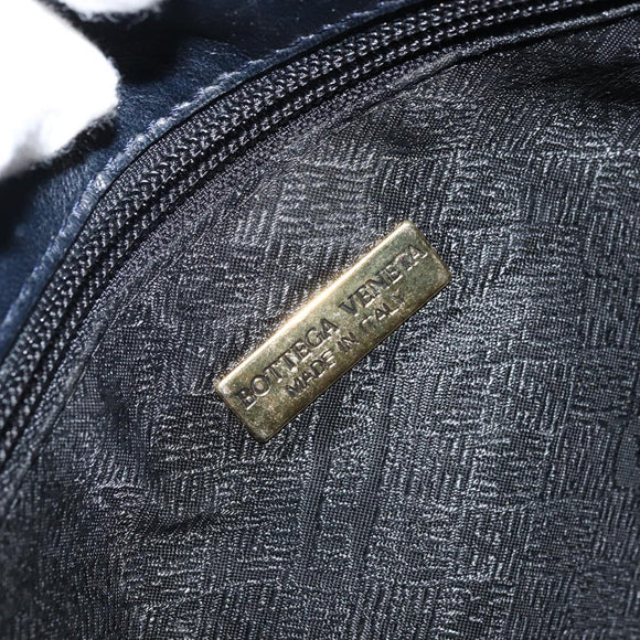 BOTTEGA VENETA Umhängetasche Leder Schwarz Gold Auth 173710